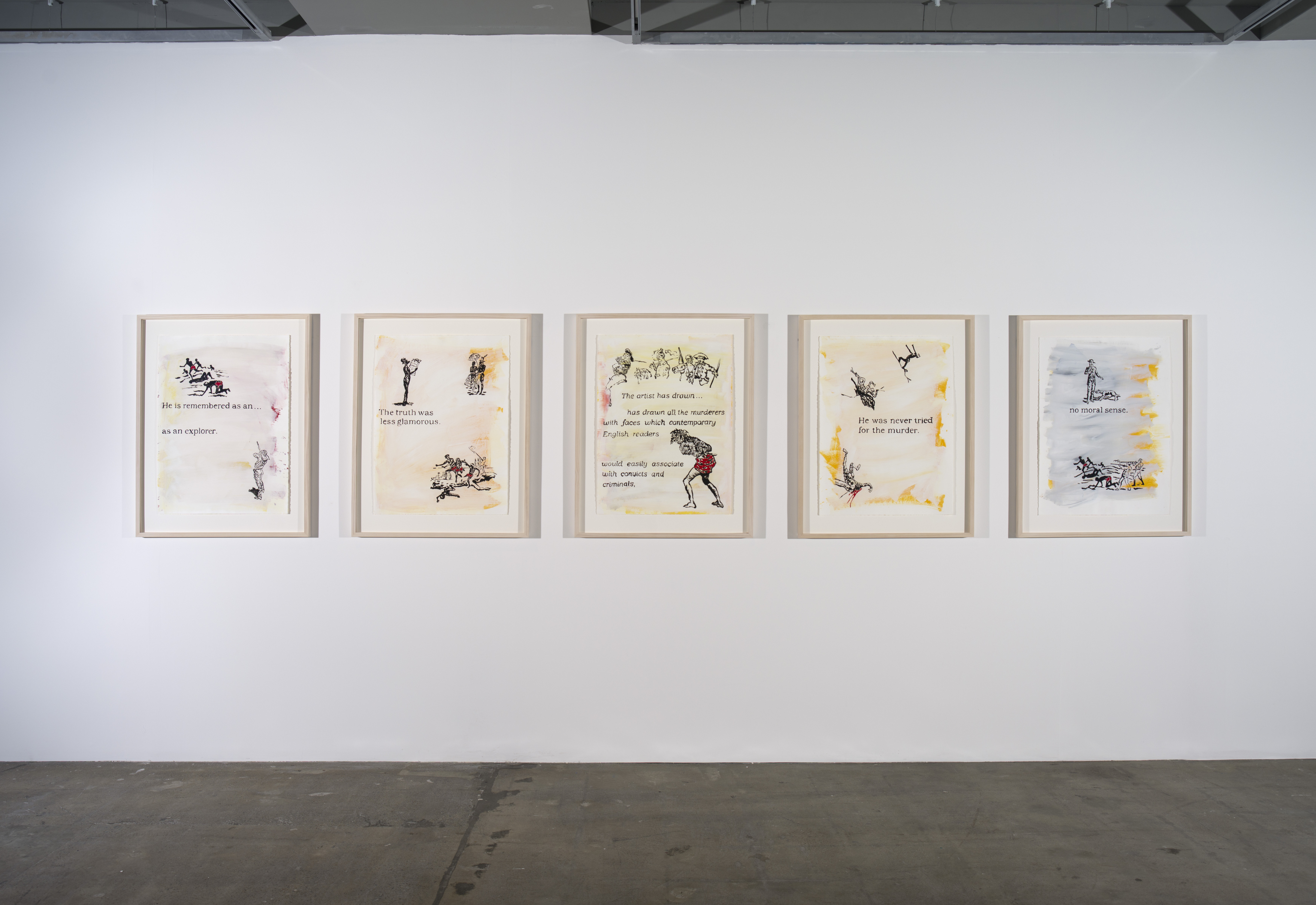 Installation view. Gordon Bennett. Be Polite. Courtesy of The Estate of Gordon Bennett and Milani Gallery. Photo Credit: Carl Warner.