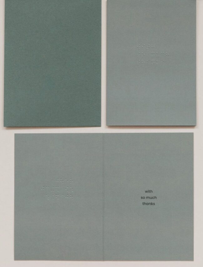 Thank you Quote Card in Braille | Institute of Modern Art